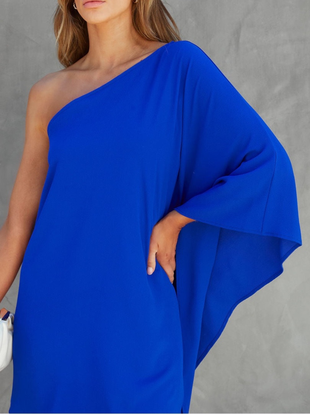 Vici One-Shoulder Cobalt Blue Statement Dress M